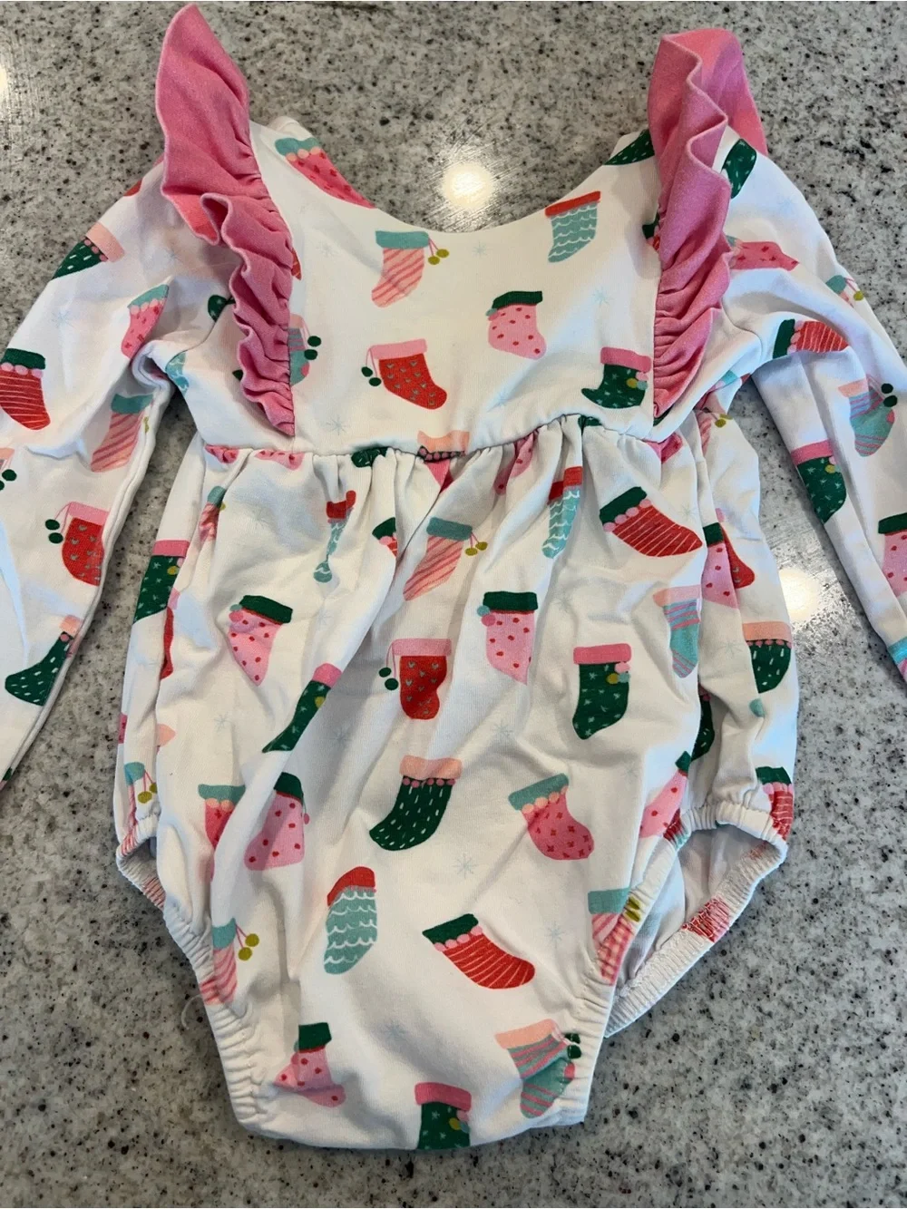 Baby girl Christmas romper outfit Ollie Jay